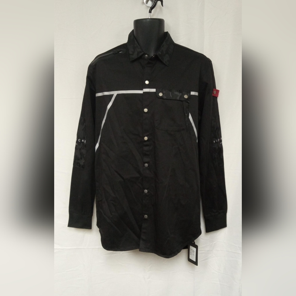 VIE+RICHE Button-Up Shirt Long-Sleeve/ Color Black/ New with Tag